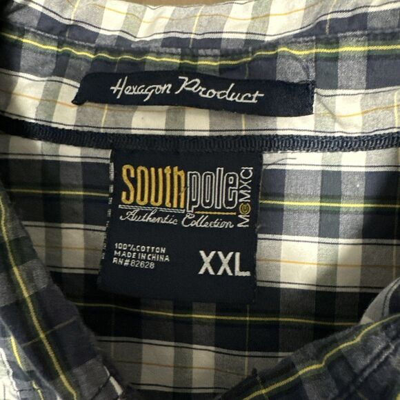 Southpole Authentic Collection XXL Plaid Button Up Shirt - Picture 2 of 5